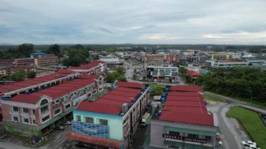 Sri Aman, Malaysia - August 6, 2022: The Sri Aman Township of Sarawak