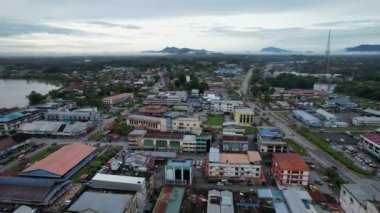 Sri Aman, Malaysia - August 6, 2022: The Sri Aman Township of Sarawak