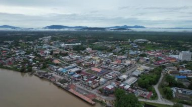 Sri Aman, Malaysia - August 6, 2022: The Sri Aman Township of Sarawak