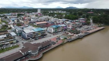 Sri Aman, Malaysia - August 6, 2022: The Sri Aman Township of Sarawak