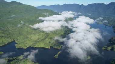Milford Ses ve Kuşkulu Ses 'in Dağları ve Fiyortları, Yeni Zelanda. Bengoh Vadisi, Sarawak.