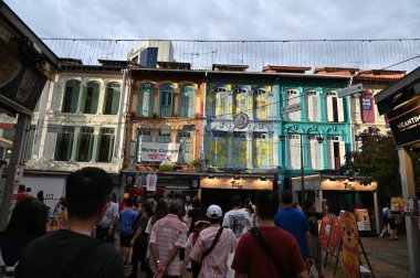 Chinatown, Singapore - September 3, 2022: The Streets of Chinatown during Mid Autumn Mooncake Festival