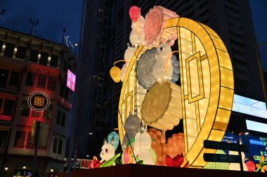 Chinatown, Singapore - September 3, 2022: The Streets of Chinatown during Mid Autumn Mooncake Festival
