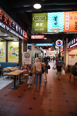 Chinatown, Singapore - September 3, 2022: The Streets of Chinatown during Mid Autumn Mooncake Festival