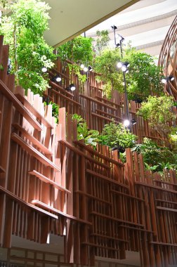 Marina Bay, Singapore - September 3, 2022: The Interiors of a Luxury Hotel in Marina Bay