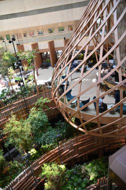 Marina Bay, Singapore - September 3, 2022: The Interiors of a Luxury Hotel in Marina Bay