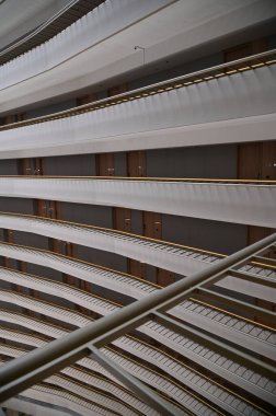 Marina Bay, Singapore - September 3, 2022: The Interiors of a Luxury Hotel in Marina Bay