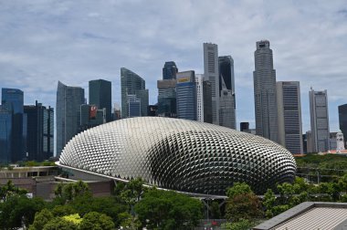 Marina Bay, Singapore - September 3, 2022: The Interiors of a Luxury Hotel in Marina Bay