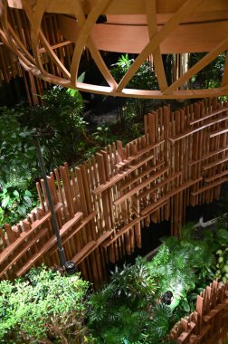 Marina Bay, Singapore - September 3, 2022: The Interiors of a Luxury Hotel in Marina Bay