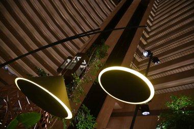 Marina Bay, Singapore - September 3, 2022: The Interiors of a Luxury Hotel in Marina Bay