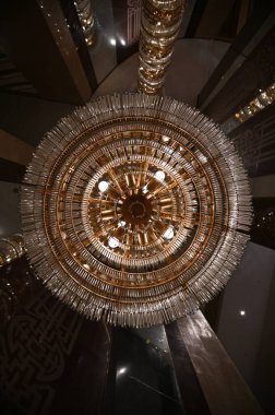 Marina Bay, Singapore - September 3, 2022: The Interiors of a Luxury Hotel in Marina Bay