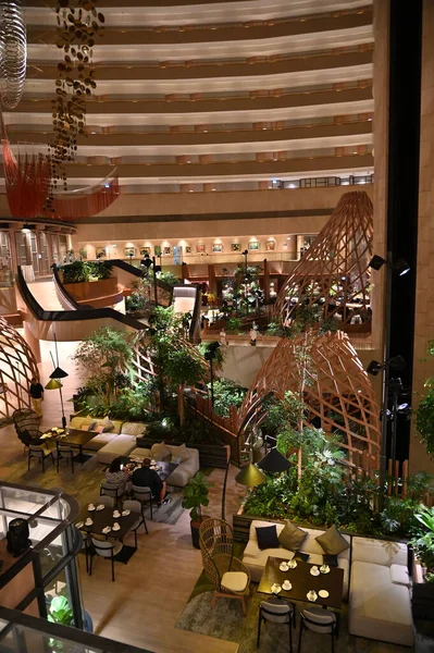 Marina Bay Singapore September 2022 Interiors Luxury Hotel Marina Bay — Stok fotoğraf