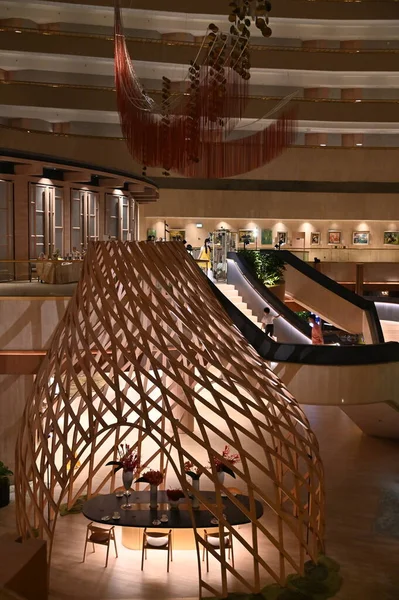 Marina Bay Singapore September 2022 Interiors Luxury Hotel Marina Bay — Foto Stock
