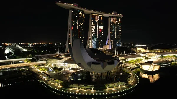 Marina Bay Singapore September 2022 2022 Landmark Buildings Tourist Attractions — Foto Stock