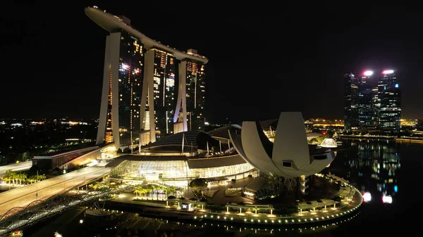 Marina Bay Singapore September 2022 2022 Landmark Buildings Tourist Attractions — Foto Stock