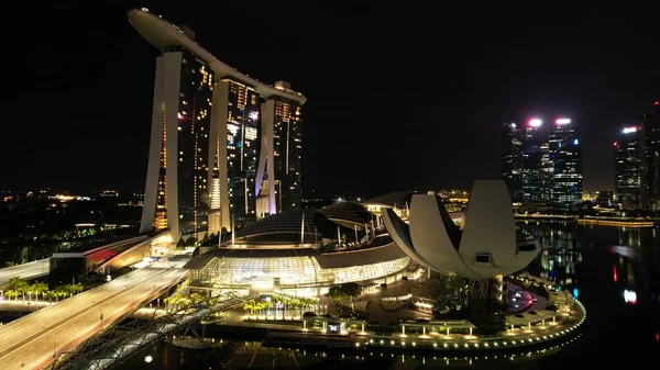 Marina Bay Singapore September 2022 2022 Landmark Buildings Tourist Attractions —  Fotos de Stock