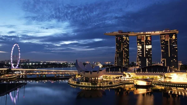 Marina Bay Singapore September 2022 2022 Landmark Buildings Tourist Attractions — Zdjęcie stockowe