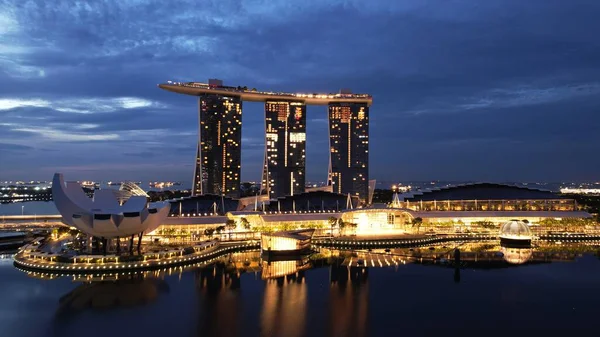 Marina Bay Singapore September 2022 2022 Landmark Buildings Tourist Attractions — Zdjęcie stockowe