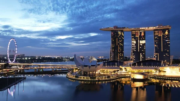 Marina Bay Singapore September 2022 2022 Landmark Buildings Tourist Attractions — стокове фото