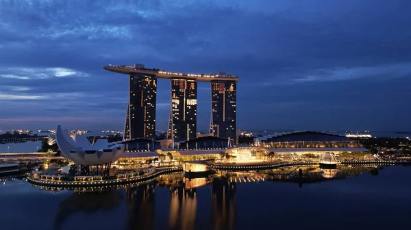Marina Bay Singapore September 2022 2022 Landmark Buildings Tourist Attractions — Foto Stock
