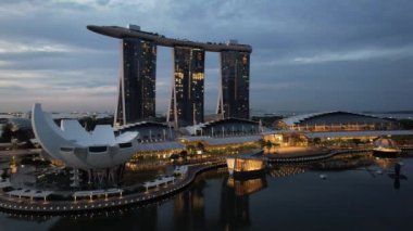 Marina Bay, Singapore - September 4, 2022, 2022: The Landmark Buildings and Tourist Attractions of Singapore