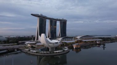 Marina Bay, Singapore - September 4, 2022, 2022: The Landmark Buildings and Tourist Attractions of Singapore