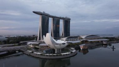 Marina Bay, Singapore - September 4, 2022, 2022: The Landmark Buildings and Tourist Attractions of Singapore