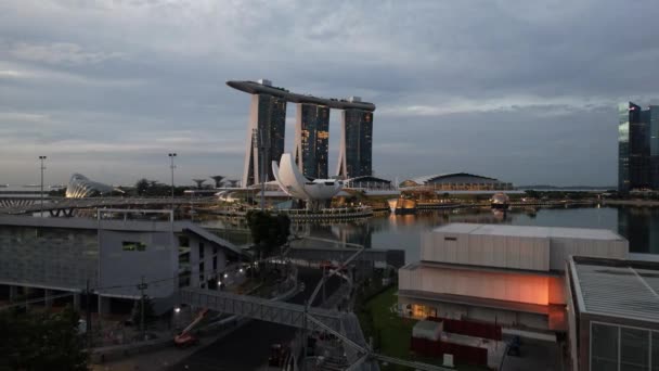 Marina Bay Singapore September 2022 2022 Landmark Buildings Tourist Attractions — Video