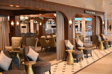 Marina Bay, Singapore - September 8, 2022: A Cruise Trip Aboard The Spectrum of The Seas