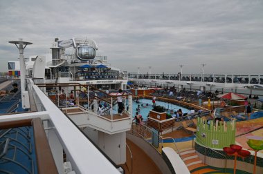 Marina Bay, Singapore - September 8, 2022: A Cruise Trip Aboard The Spectrum of The Seas