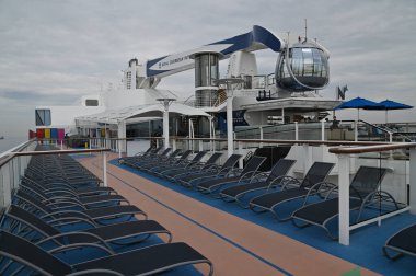 Marina Bay, Singapore - September 8, 2022: A Cruise Trip Aboard The Spectrum of The Seas