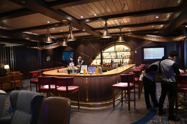 Marina Bay, Singapore - September 8, 2022: A Cruise Trip Aboard The Spectrum of The Seas