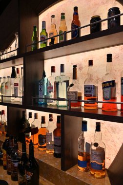 Marina Bay, Singapore - September 8, 2022: A Cruise Trip Aboard The Spectrum of The Seas