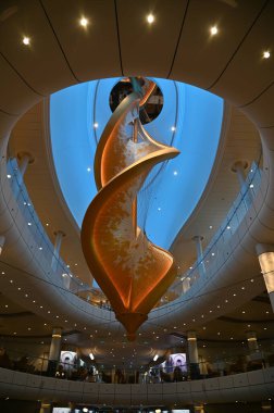 Marina Bay, Singapore - September 8, 2022: A Cruise Trip Aboard The Spectrum of The Seas