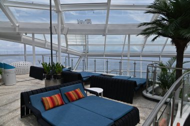 Marina Bay, Singapore - September 8, 2022: A Cruise Trip Aboard The Spectrum of The Seas