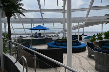 Marina Bay, Singapore - September 8, 2022: A Cruise Trip Aboard The Spectrum of The Seas