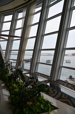 Marina Bay, Singapore - September 8, 2022: A Cruise Trip Aboard The Spectrum of The Seas