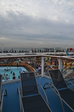 Marina Bay, Singapore - September 8, 2022: A Cruise Trip Aboard The Spectrum of The Seas