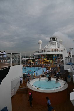 Marina Bay, Singapore - September 8, 2022: A Cruise Trip Aboard The Spectrum of The Seas