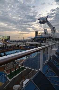 Marina Bay, Singapore - September 8, 2022: A Cruise Trip Aboard The Spectrum of The Seas