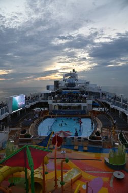 Marina Bay, Singapore - September 8, 2022: A Cruise Trip Aboard The Spectrum of The Seas
