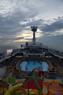 Marina Bay, Singapore - September 8, 2022: A Cruise Trip Aboard The Spectrum of The Seas