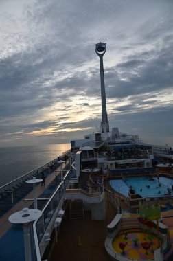 Marina Bay, Singapore - September 8, 2022: A Cruise Trip Aboard The Spectrum of The Seas