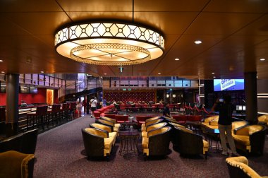 Marina Bay, Singapore - September 8, 2022: A Cruise Trip Aboard The Spectrum of The Seas