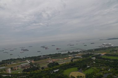 Marina Bay, Singapore - September 4, 2022, 2022: The Landmark Buildings and Tourist Attractions of Singapore