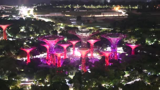 Marina Bay Singapore September 2022 2022 Landmark Buildings Tourist Attractions — Stockvideo