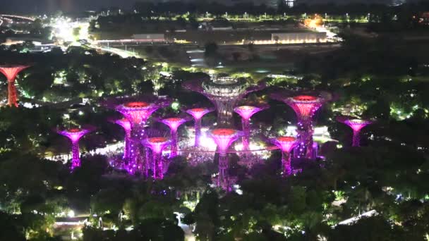 Marina Bay Singapore September 2022 2022 Landmark Buildings Tourist Attractions — Stockvideo