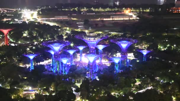 Marina Bay Singapore September 2022 2022 Landmark Buildings Tourist Attractions — 图库视频影像