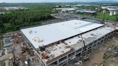 Kuching, Sarawak Malaysia - 12 Eylül 2022: Tüm büyük elektronik, güneş ve yarı iletken santrallerinin bulunduğu Samajaya Işık Sanayi Bölgesi