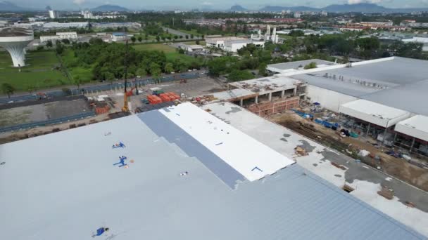 Kuching Sarawak Maleisië September 2022 Samajaya Light Industrial Zone Waar — Stockvideo